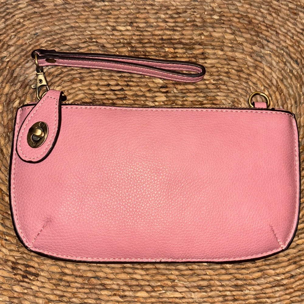 Joy Susan Wristlet faux pebbled leather